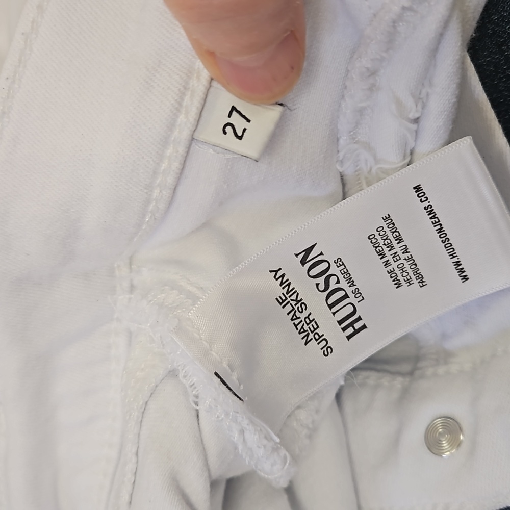 NWT Hudson Midrise Ankle Super Skinny Natalie white denim jeans! - Picture 7 of 12